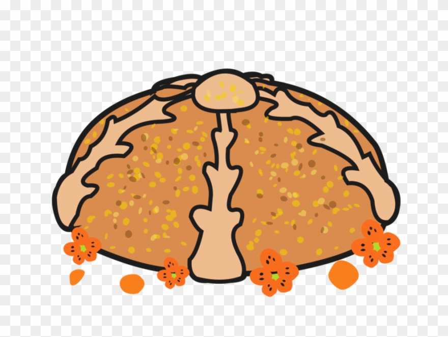 Download Orange Clipart Pan De Muerto Day Of The Dead - Pan De Muerto - Png Download