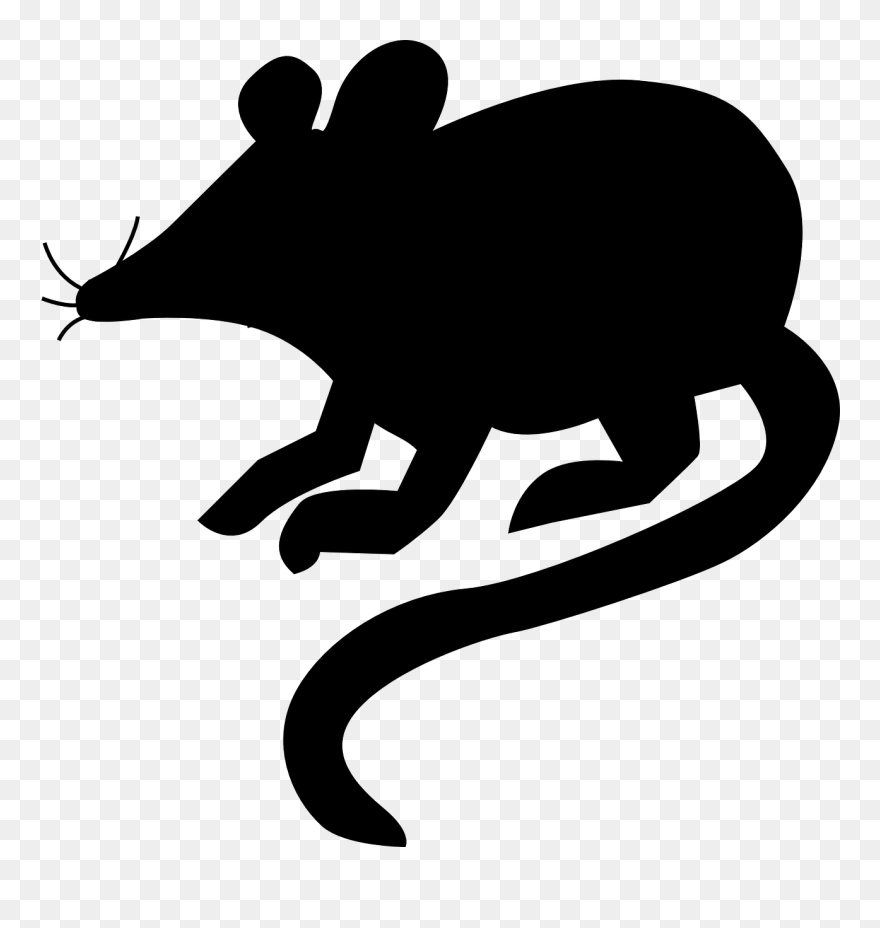 Dead Clipart Dead Mouse - Mouse Silhouette Shower Curtain - Png Download