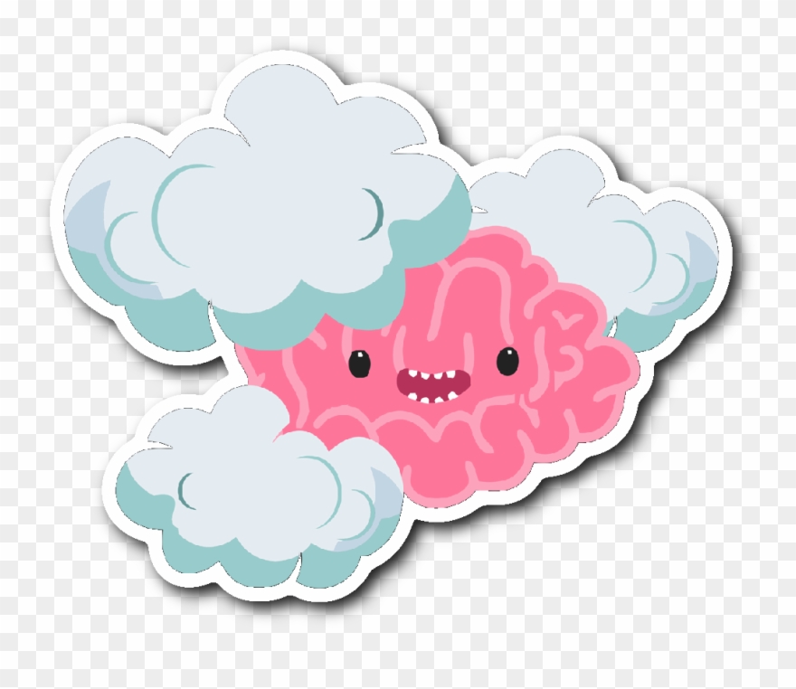 Brain Fog Monster Sticker - Clouding Of Consciousness Clipart