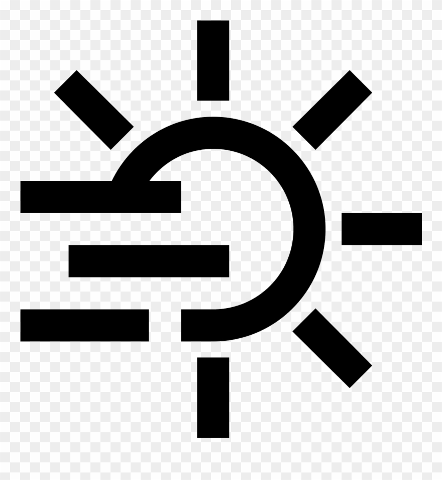 It's A Logo To Describe Fog - Day Icon Clipart