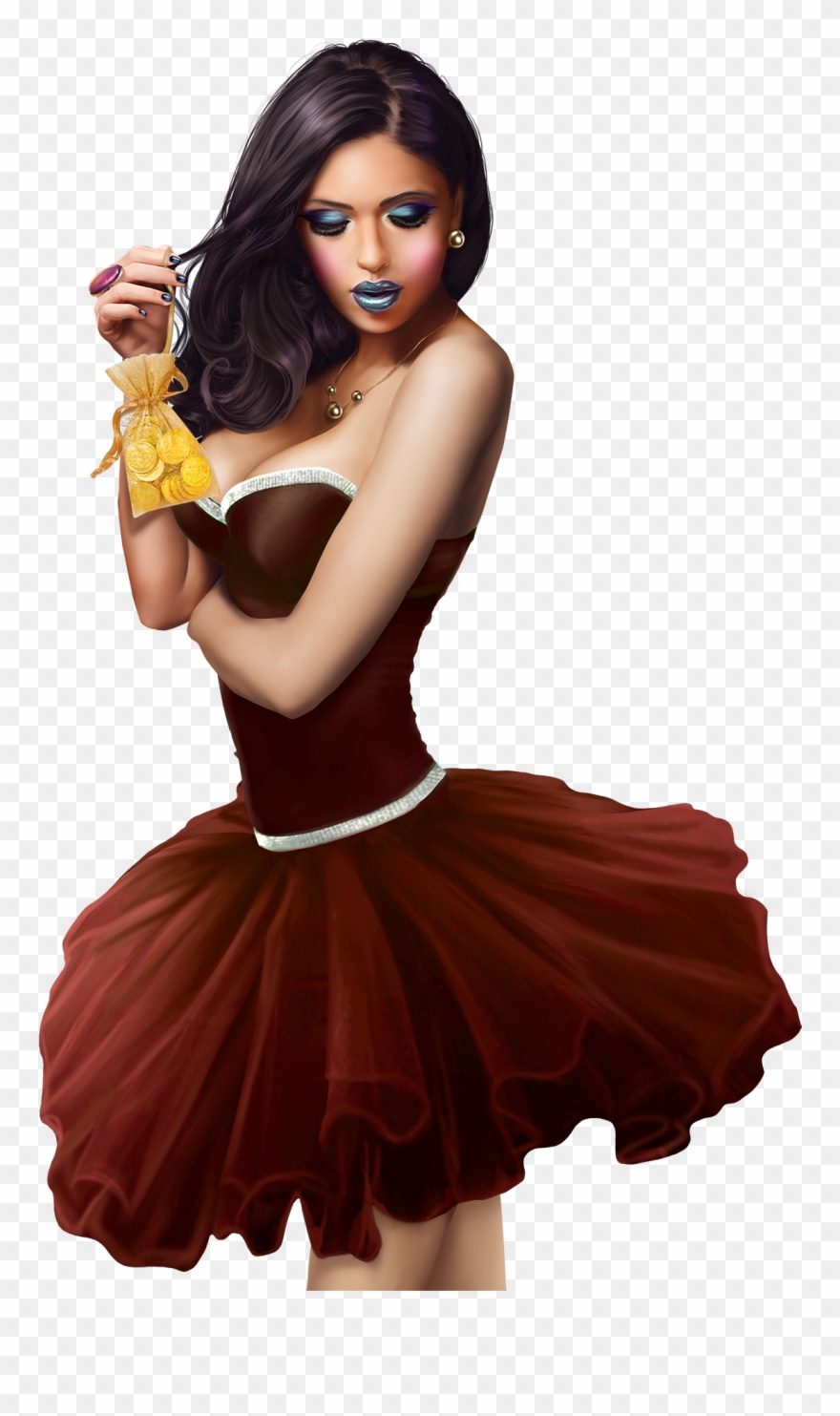 Illustration Girl, Girl Illustrations, 3d Girl, Tube, - Illustration Clipart