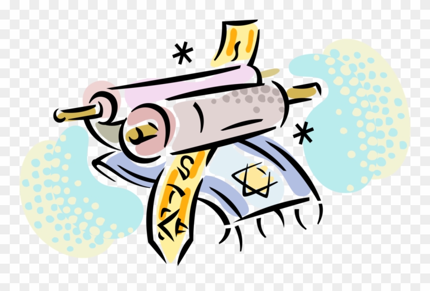 Graphic Library Download Hebrew Sefer Torah With Tallit - Sefer Torah Clipart