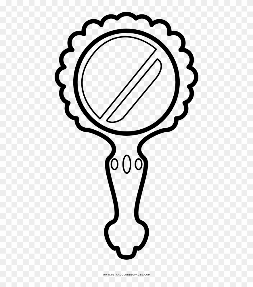 Hand Mirror Coloring Pages - Mewarnai Gambar Cermin Clipart