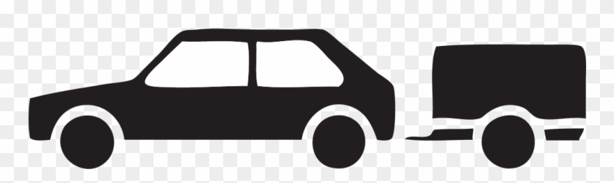Horse Trailer Png Download - Car With Trailer Icon Clipart