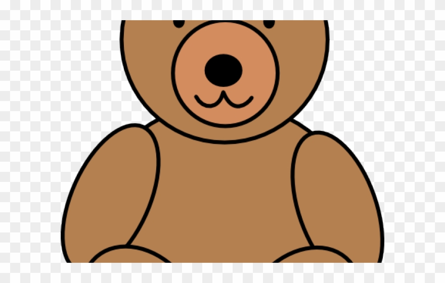 Bear Clipart Simple - Brown Teddy Bear Clipart - Png Download