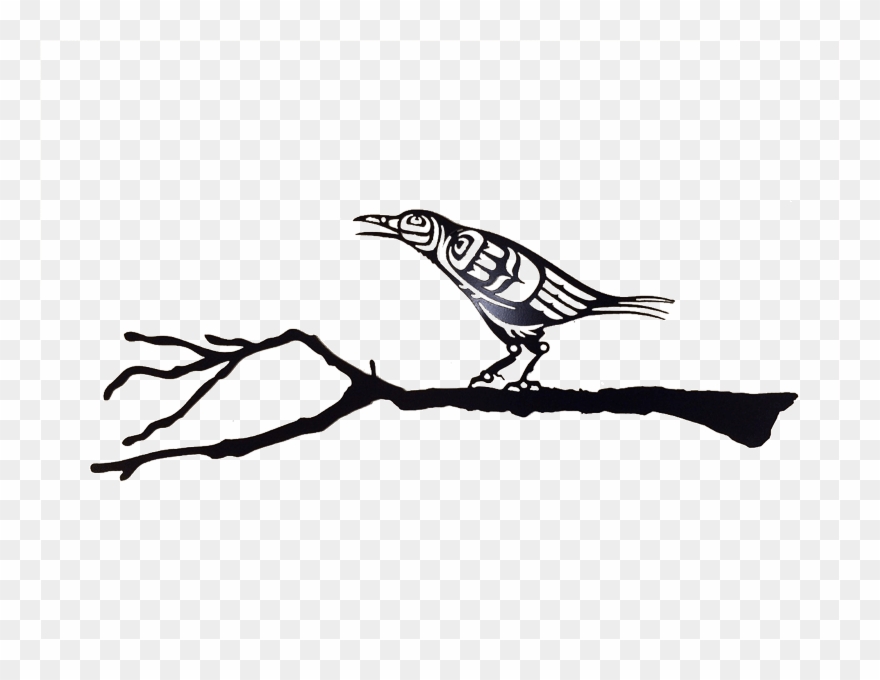 Anvil Crow On Branch 1 V=1500397426 - Jay Clipart