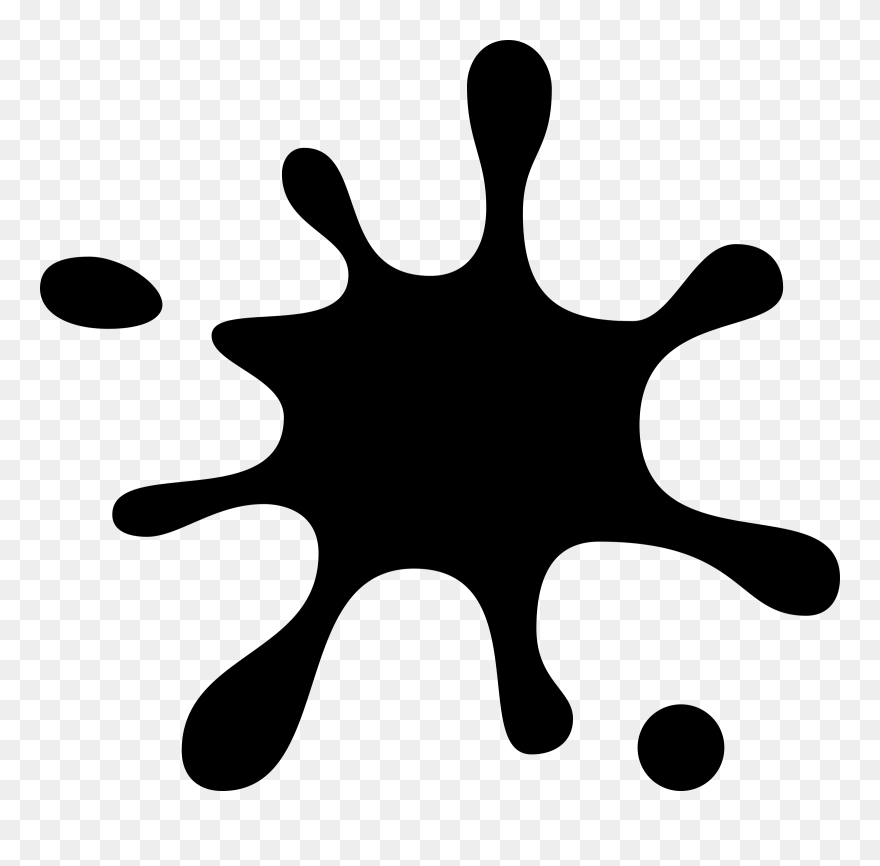 Ketchup Clipart Splat - Paint Splatter Clipart Black And White - Png Download