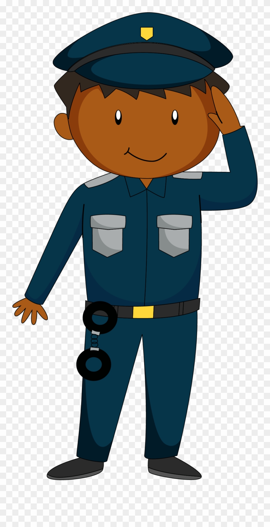 Salute Police Officer Cartoon - Police Officer Cartoon Png Clipart