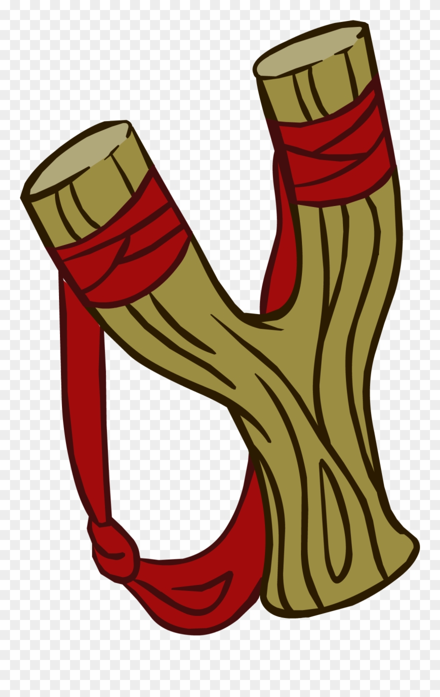 Club Clipart Club Weapon - Club Penguin Slingshot - Png Download
