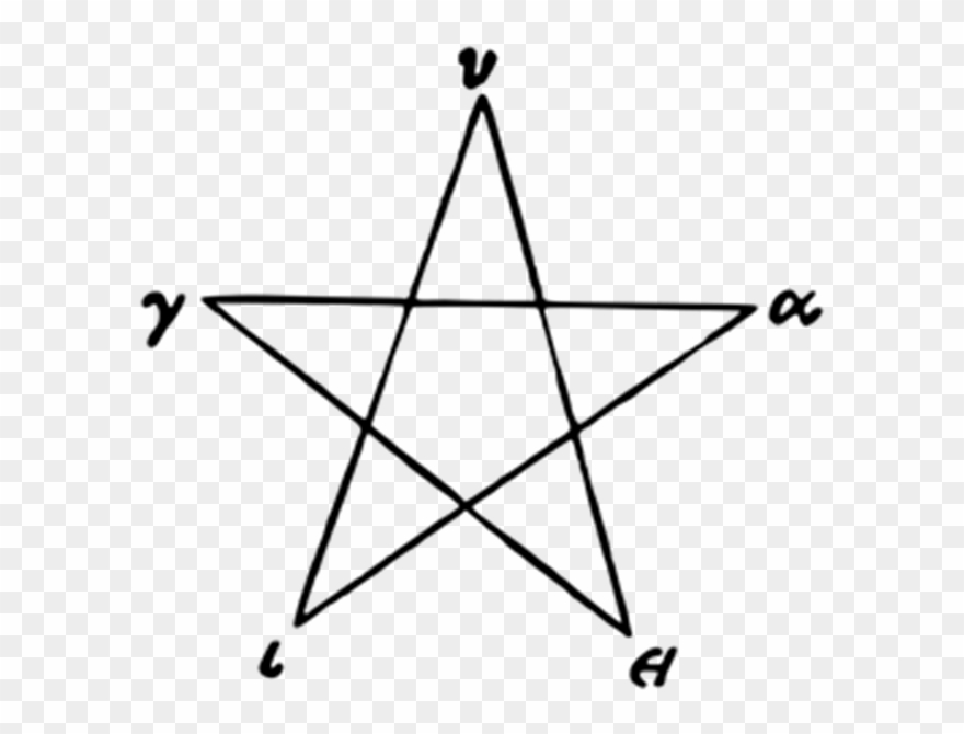 In Ancient Times As A Christian Symbol For The 5 Senses - Pythagorean Pentagram Clipart