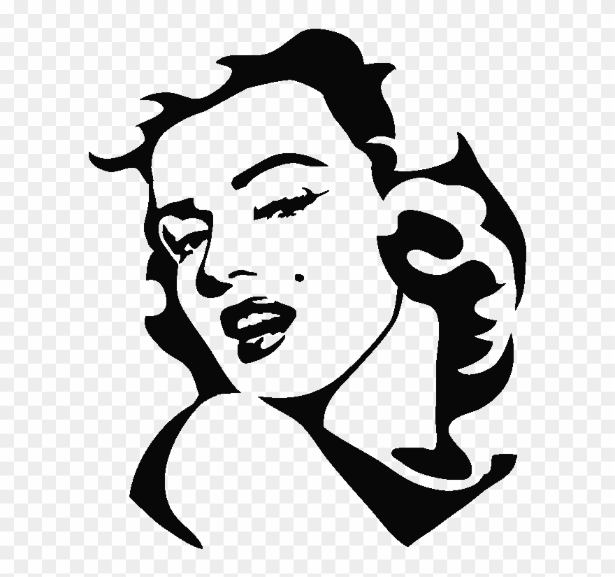 Sticker Marilyn Monroe Portrait - Vinilo Baños Hombre Y Mujer Clipart