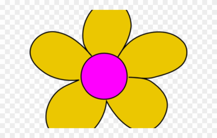 Yellow Flower Clipart - Yellow - Png Download