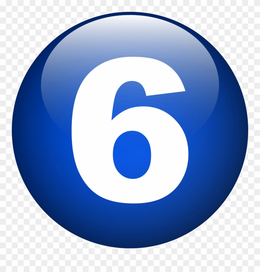 6 Number Vector Free Png Image Hd Photo - Number 6 In A Circle Clipart