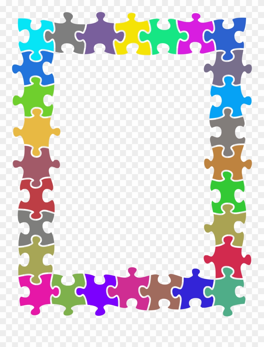Big Image - Transparent Puzzle Piece Frame Png Clipart