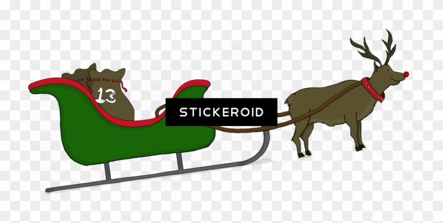 Santa Sleigh Holidays - Santa Claus Clipart