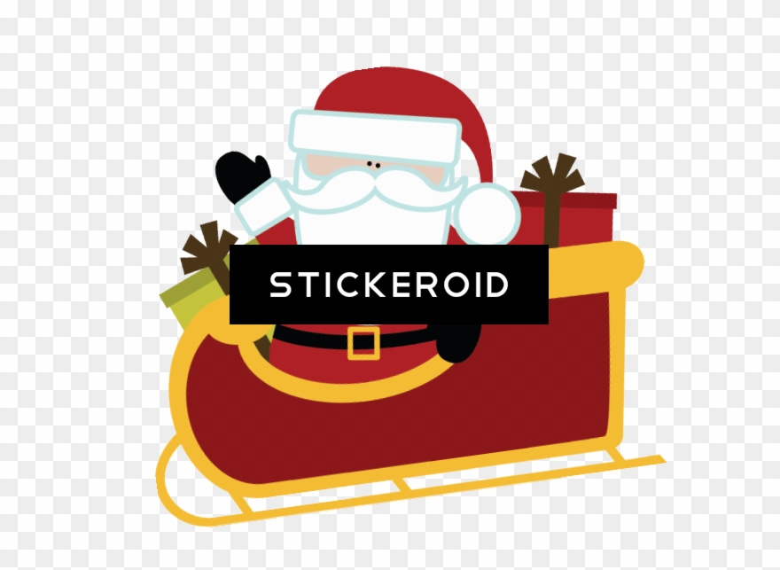 Santa Sleigh Holidays - Santa Claus Clipart