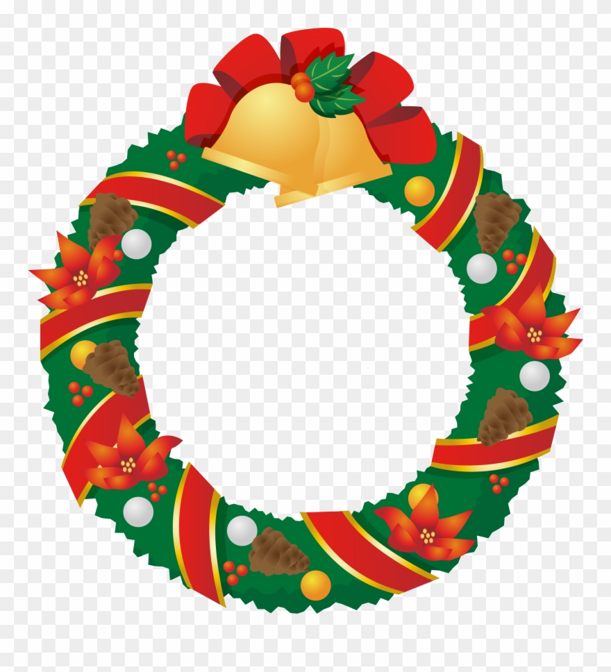 Christmas Wreath Clipart Png Wreath Christmas Gosu - クリスマス リース イラスト 無料 Transparent Png