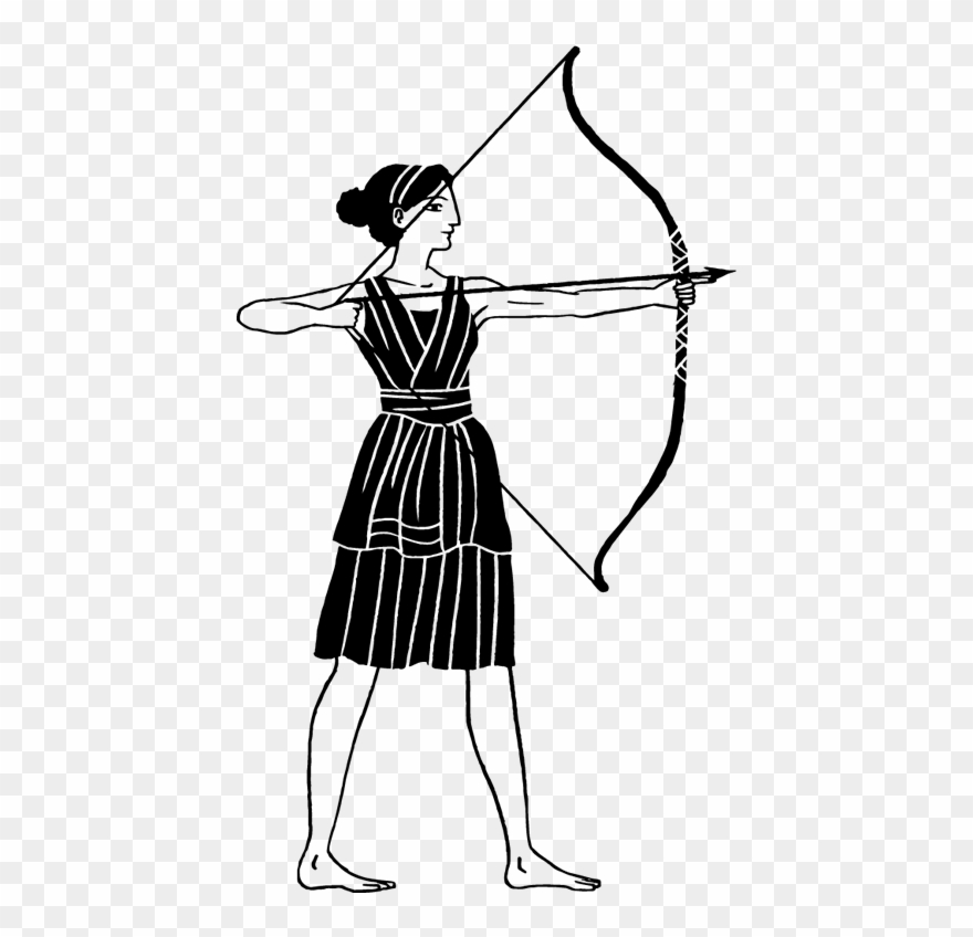 Archery Vector Artemis - Artemis Drawing Clipart