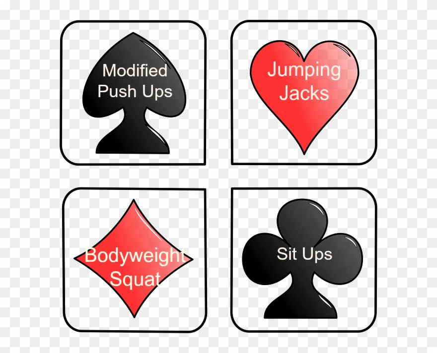 Full Body Beginner - Cards Diamond Heart Spade Clipart