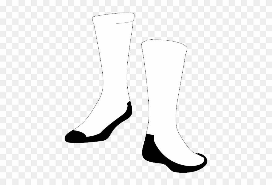 Custom Sublimated Crew Socks - Crew Sock Template Clipart
