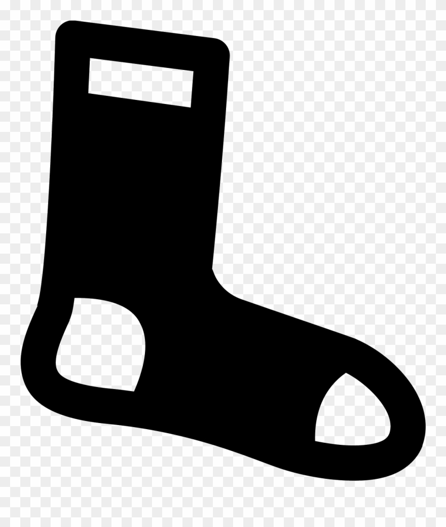 Clip Art Black And White Download Icon Free Download - Socks Icon - Png Download