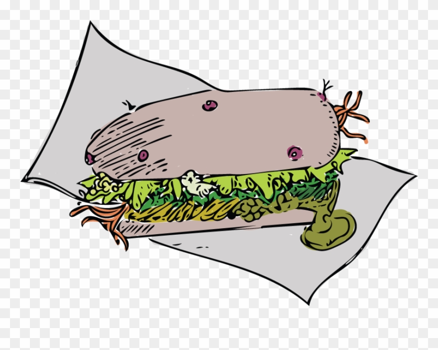 Daily Tar Hell - Gross Sandwich Cartoon Clipart