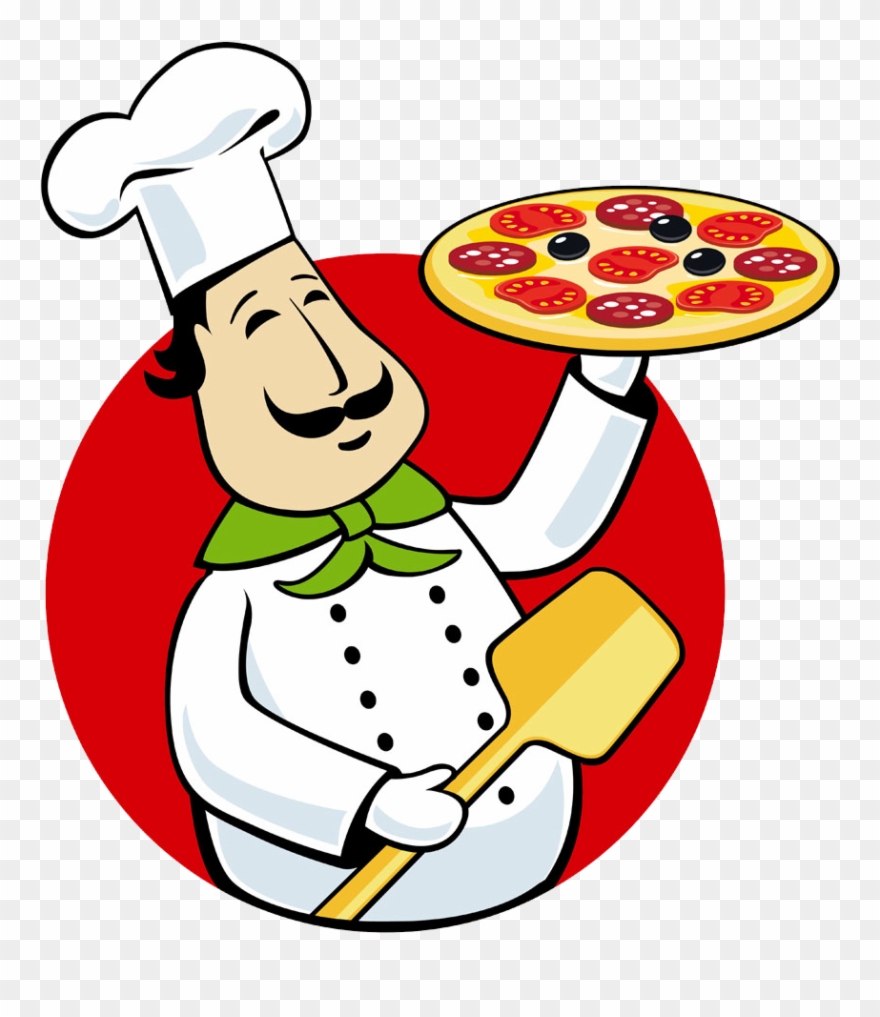 Delivery Italian Cuisine Chef Take - Pizza Chef Clipart Png Transparent Png