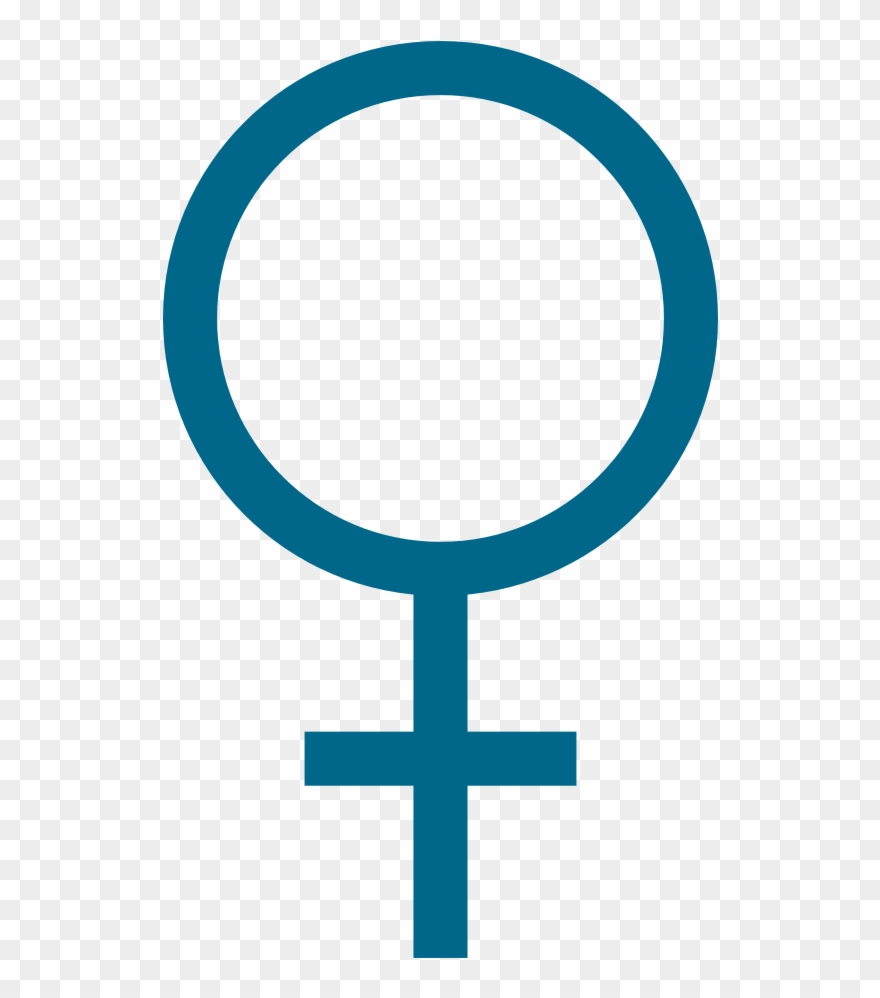 Aqua Cross Cliparts - Blue Female Symbol - Png Download
