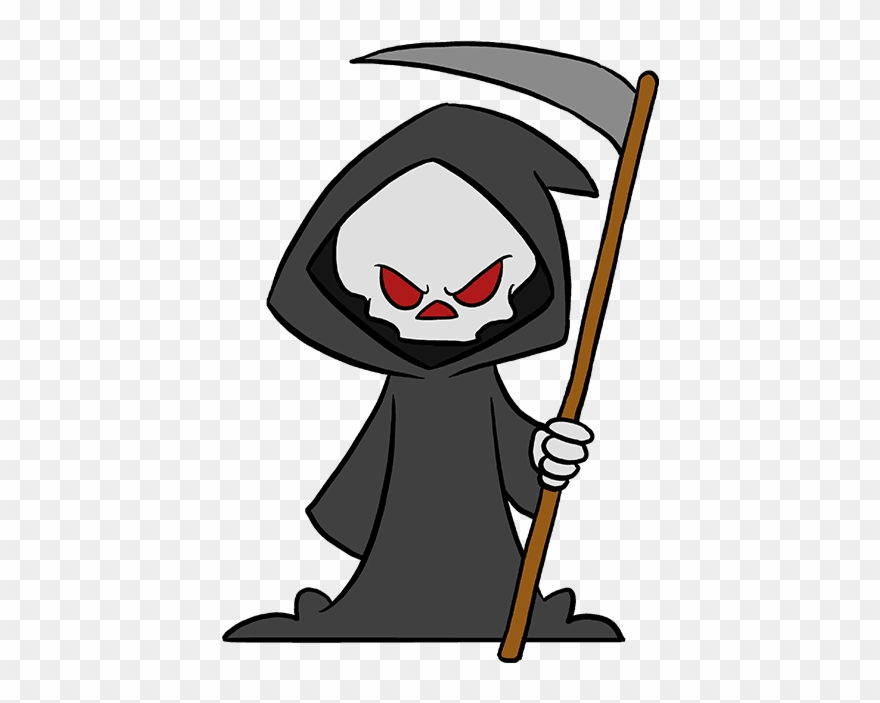 How To Draw Grim Reaper - Grim Reaper Easy Drawing Clipart