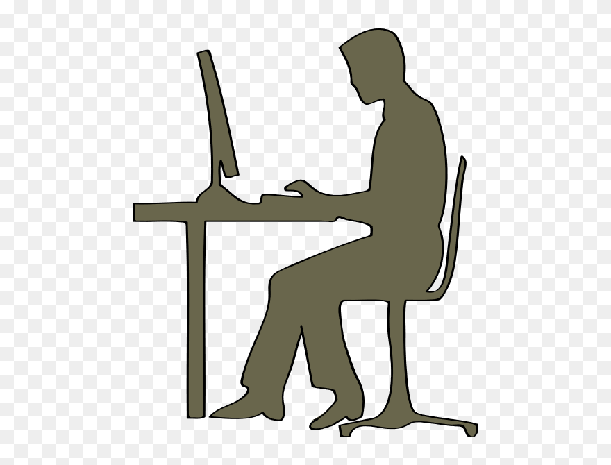 Office Desk Silhouette Png Clipart