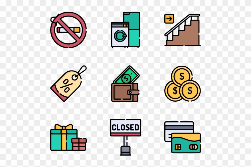 Mall Shopping Center - Branding Flat Icon Clipart