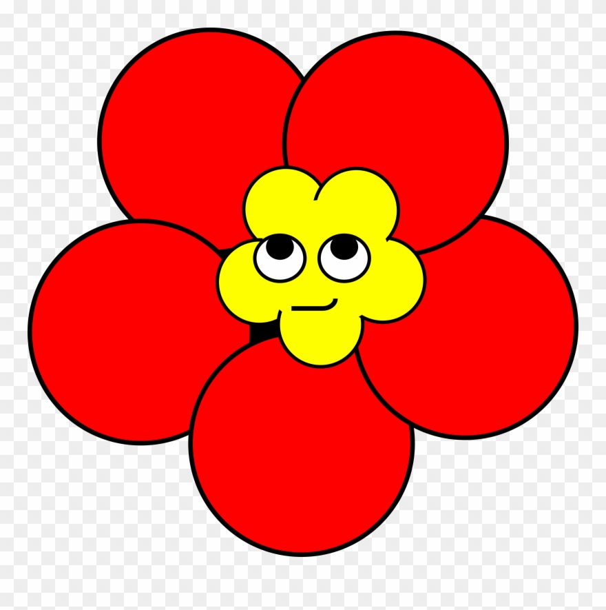 Clipart - Poppy Flower With A Face - Png Download