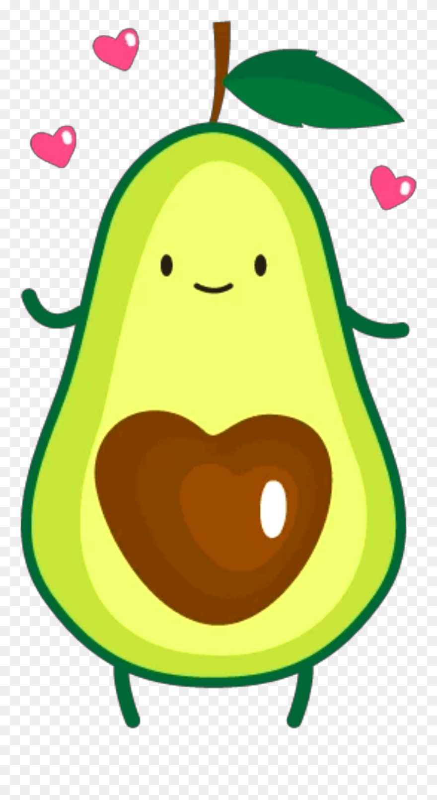 Ftestickers Clipart Avocado Cute - Cute Avocado - Png Download