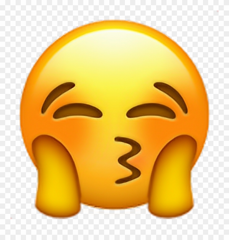 Emoji Blush Love Kiss Kiss Emoji - Imagenes De Emoji Llorando Clipart