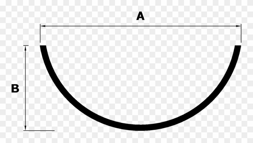 Britannia Plain Half Round Profile - Half Round Line Png Clipart