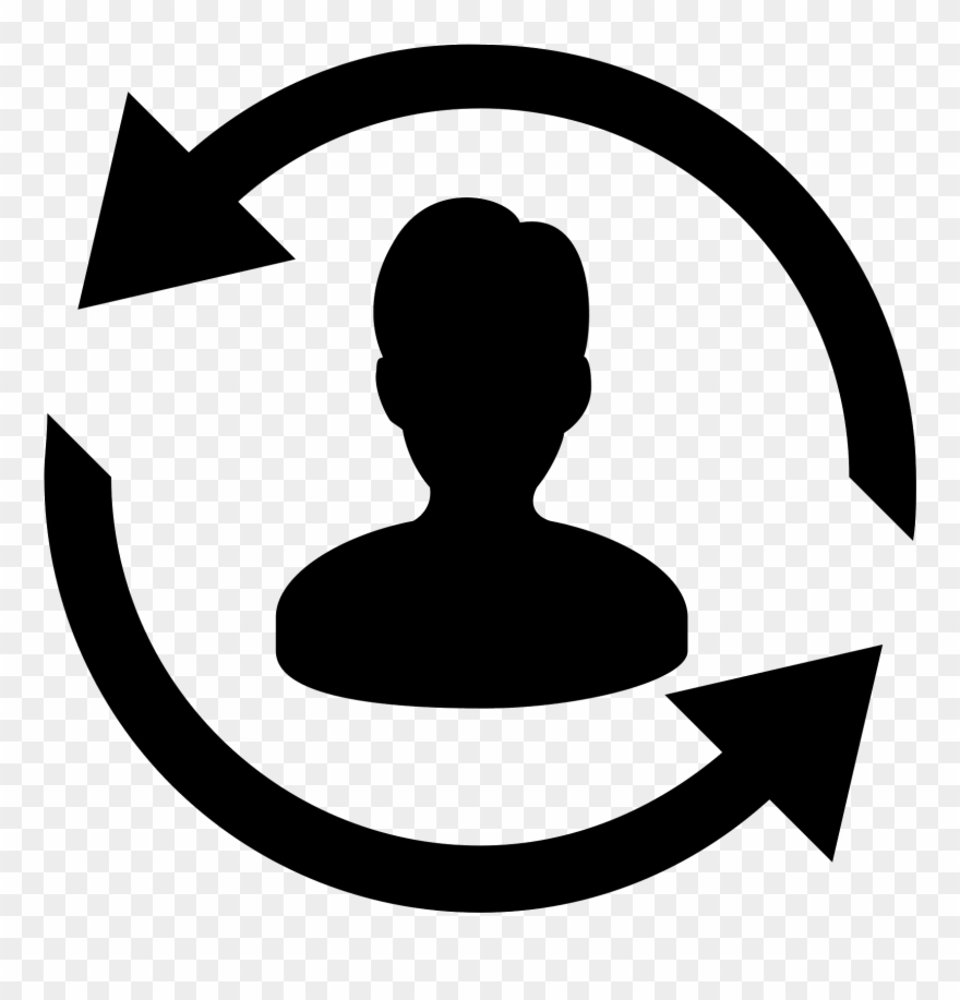 There Is Two Arrows That Are Circular In Shape Each - Customer Lifecycle Icon Clipart