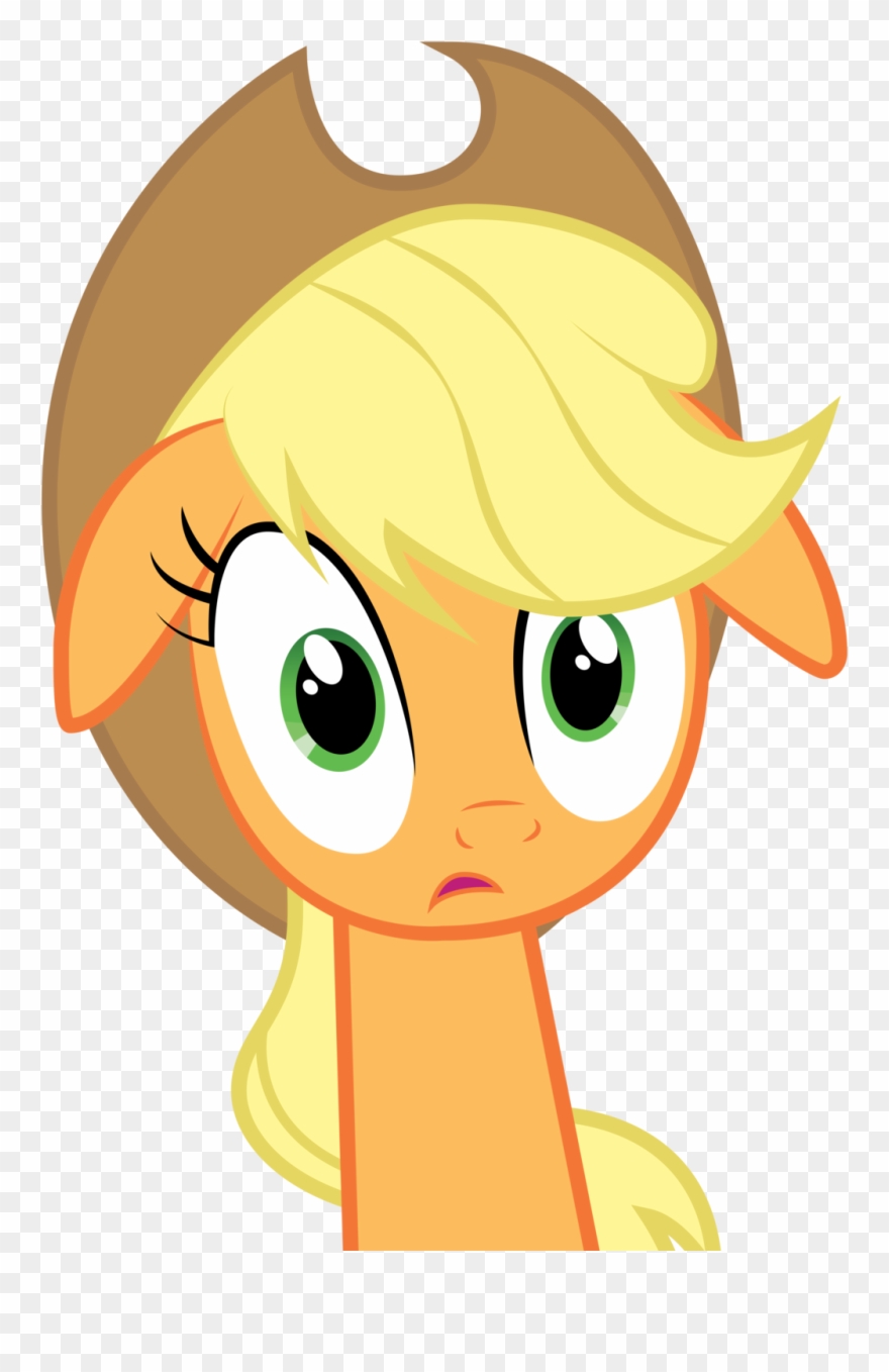 Cartoon Shocked Face Group Applejack And Rainbowdash - My Little Pony Applejack Face Clipart