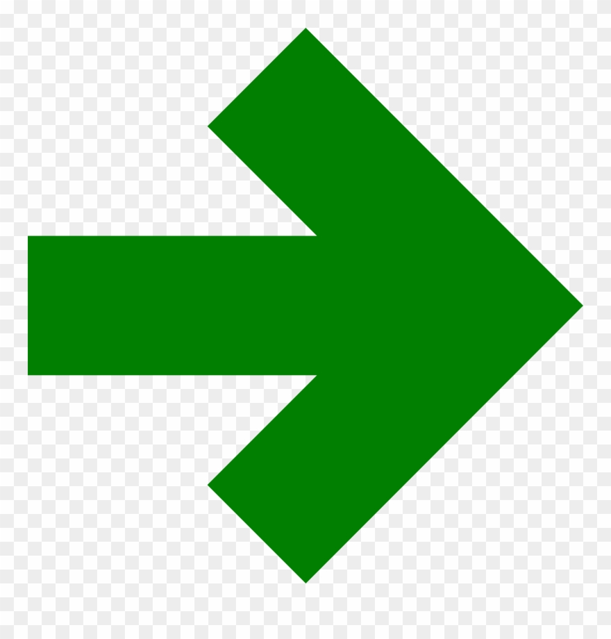Pointer Clipart Green Arrow - Arrow Mark Green - Png Download