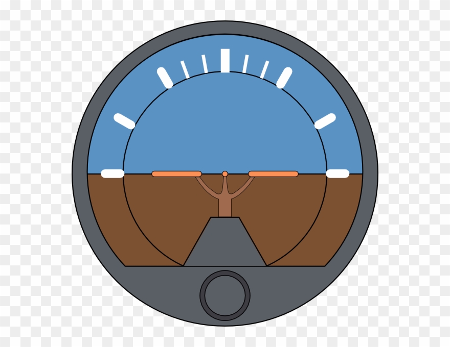 Pointer Index Clip Art At Clker - Airplane Attitude Indicator - Png Download
