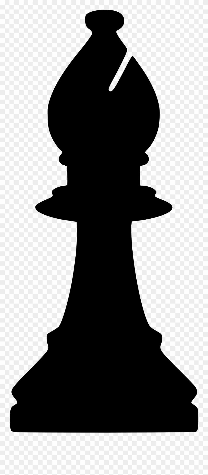 Clipart Silhouette Chess Piece Remix Bishop Alfil Chess - Bishop Chess Piece Clipart - Png Download