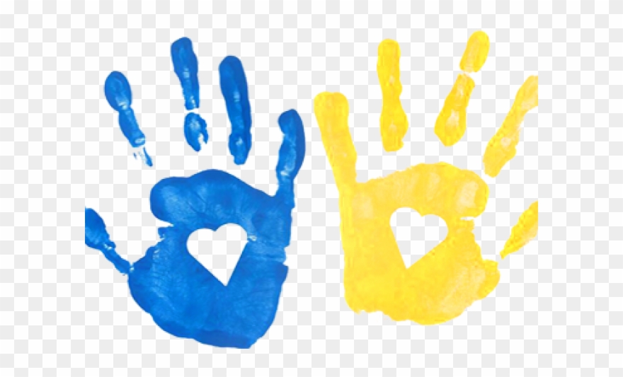 Handprint Clipart Transparent Background - Hand Print - Png Download