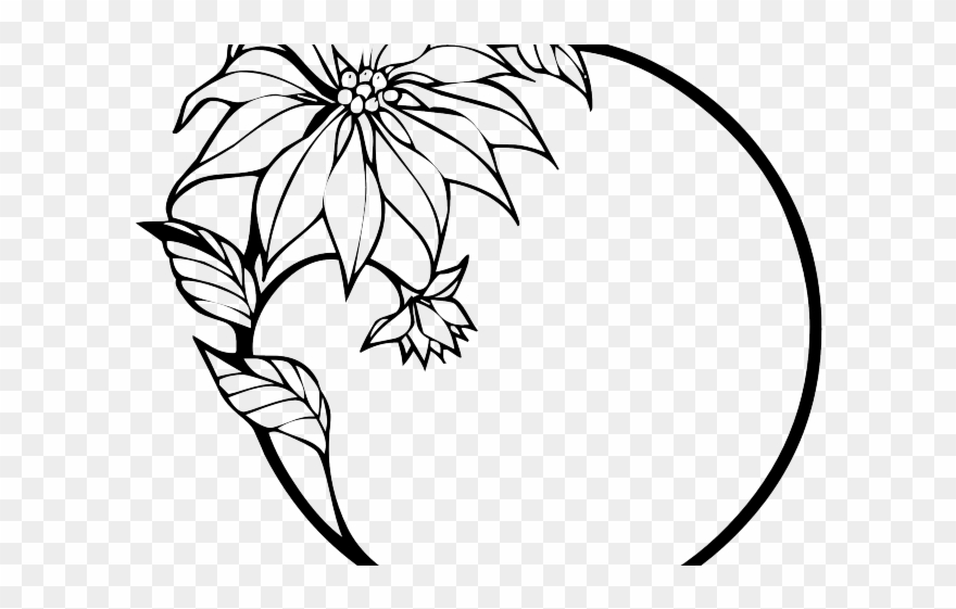 Simple Clipart Tulip - Border Design Simple Drawing - Png Download