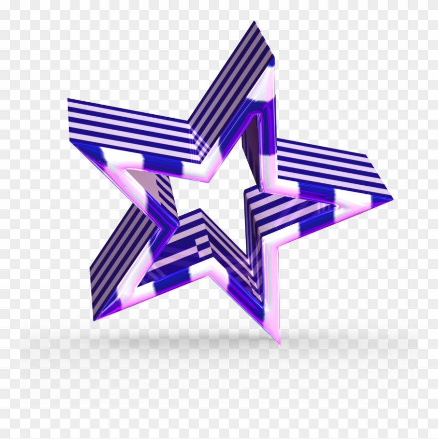 3d Greek Star - Stars Png Transparent 3d Clipart