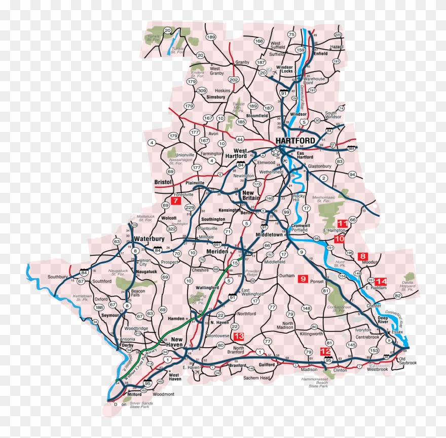 Central River Valley - Map Clipart