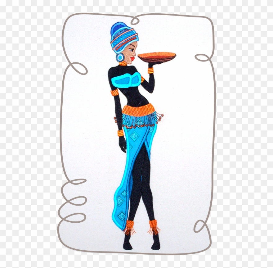 Gabi African Lady - Cartoon Clipart