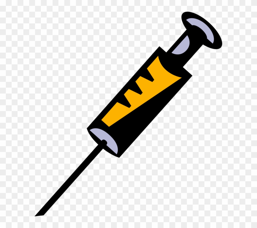 Syringe Hypodermic Image Illustration Of Vaccination - Hypodermic Needle Clipart