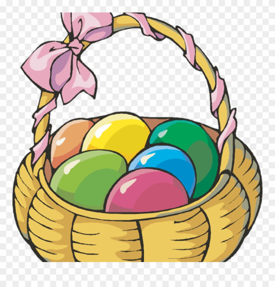 Easter Images Clip Art Chicken Clipart Hatenylo - Basket Of Easter Eggs - Png Download