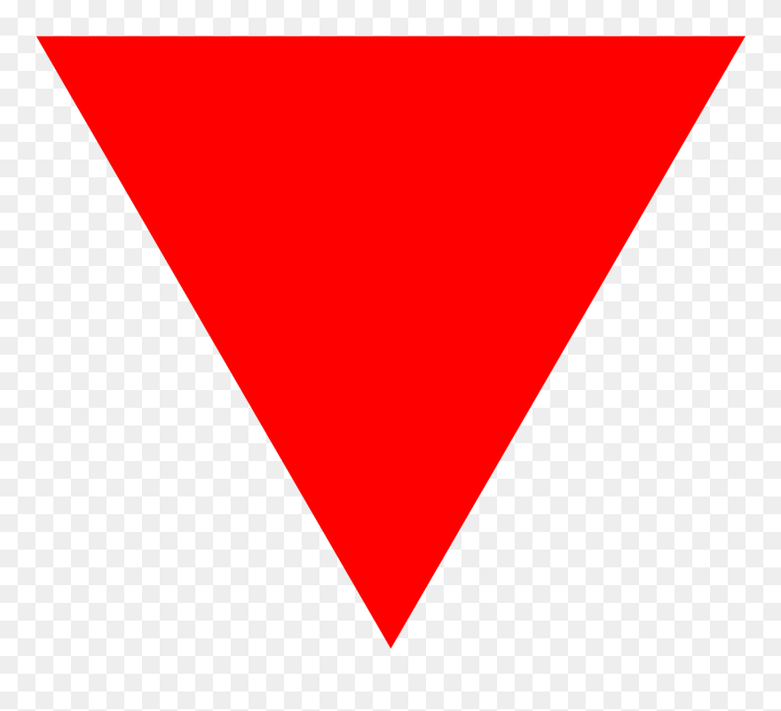 Clipart Shapes Triangle - Red Arrow Down - Png Download