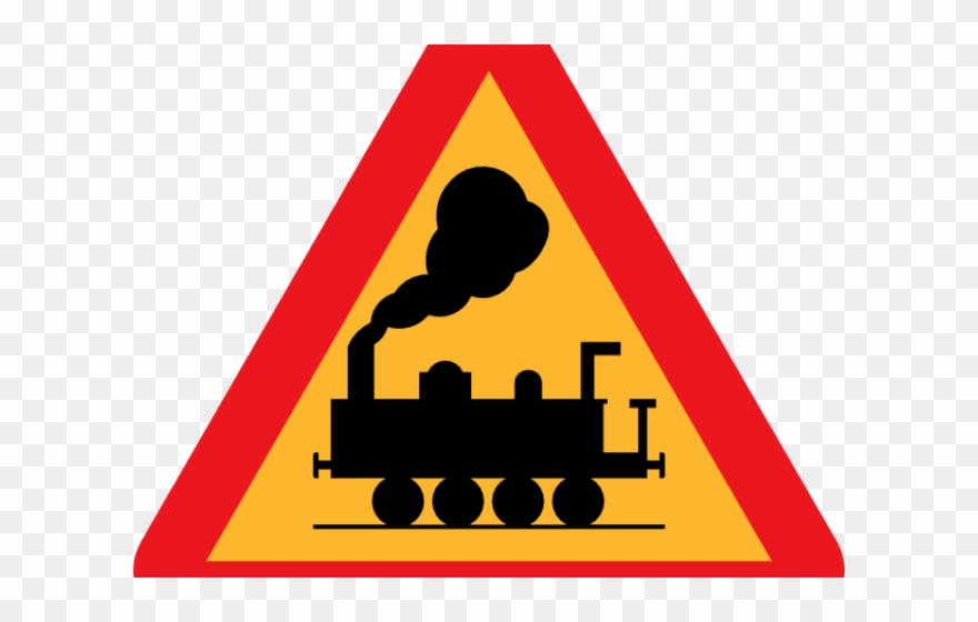 Railroad Tracks Clipart Train Signal - Sign For Train Warning - Png Download