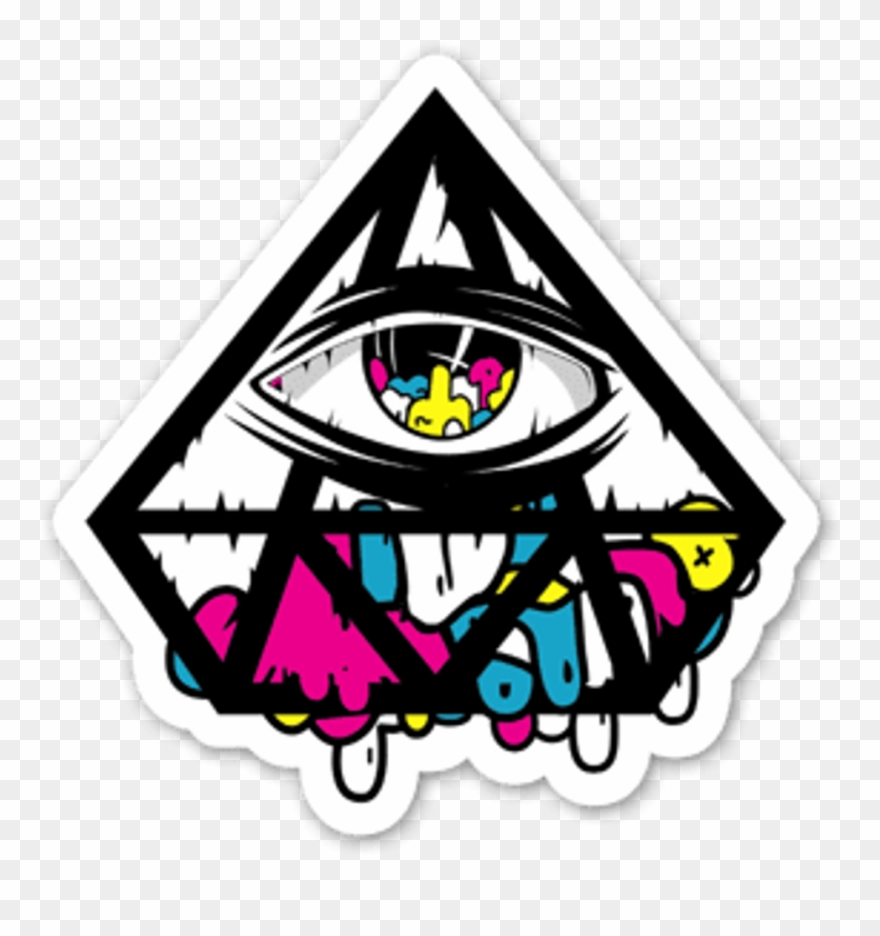 Triangle Clipart Trippy - Diamond Eye Sticker - Png Download